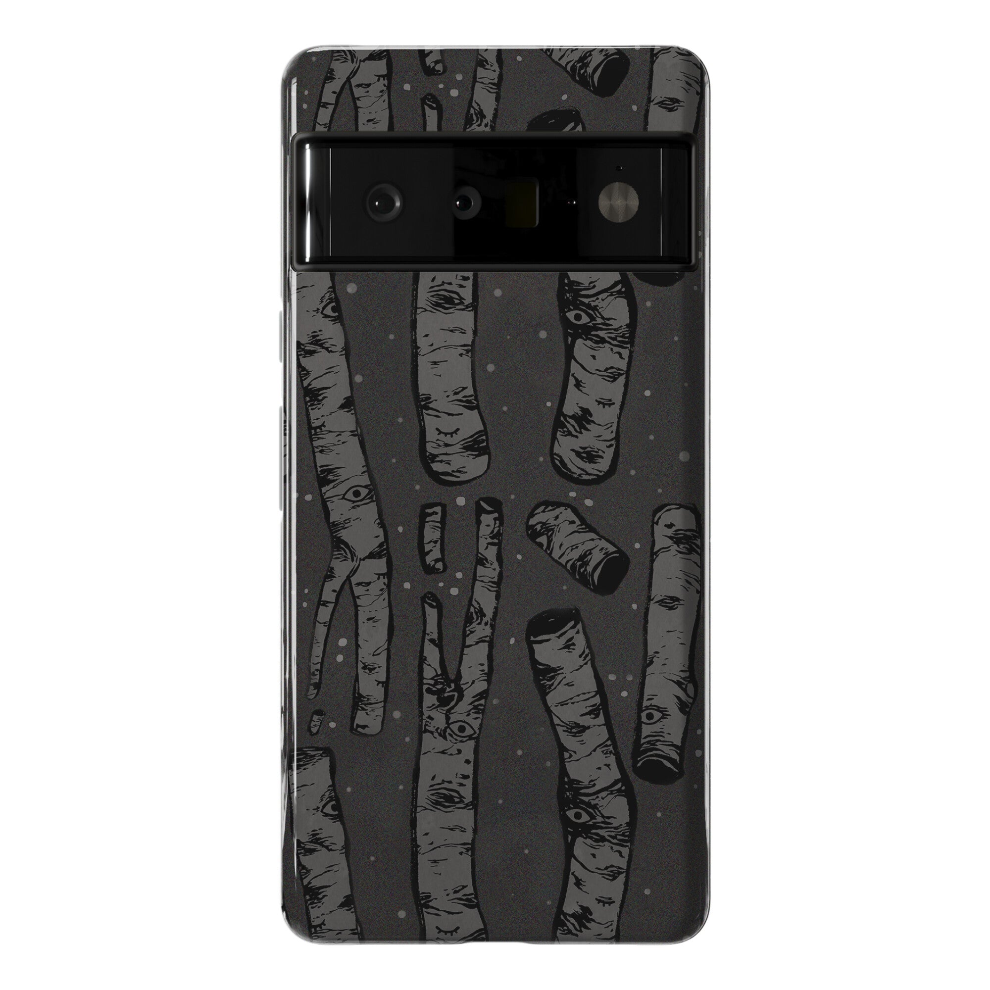 Birch Trees in the Darkness Phone Case
